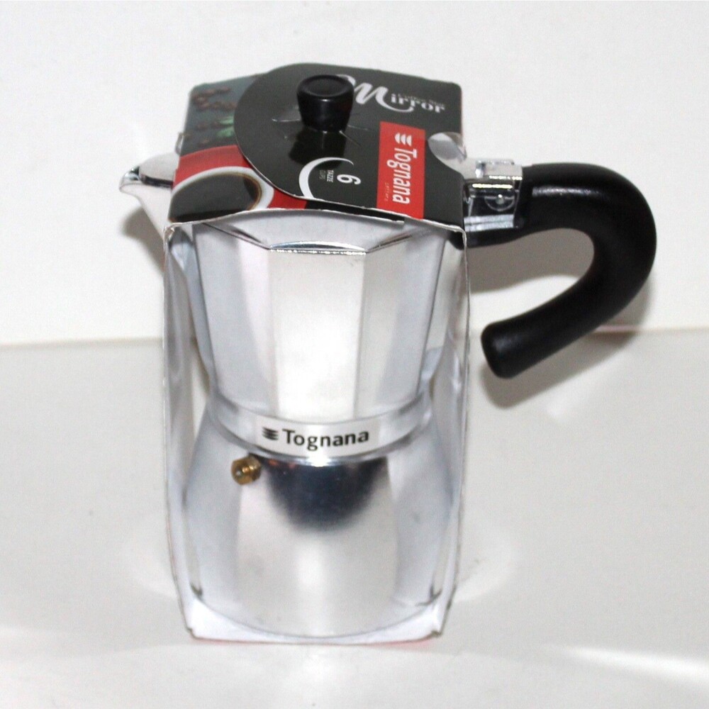 Tognana Italian Espresso Coffee Maker cast aluminum metal 6 cups NEW